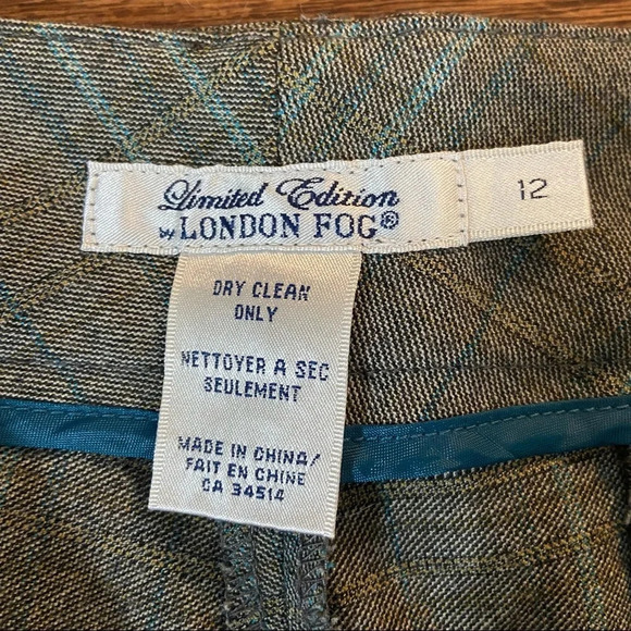 London Fog limited edition women’s plaid  pants in size 12 - Picture 6 of 10